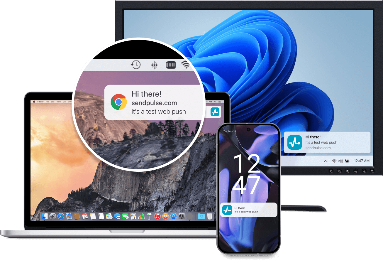 Web push notifications