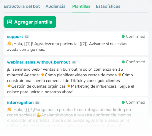 Inicia conversaciones con plantillas de WhatsApp